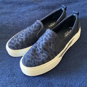 Sperry Pier Wave Cheetah platform casual sneaker